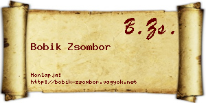Bobik Zsombor névjegykártya