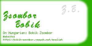 zsombor bobik business card